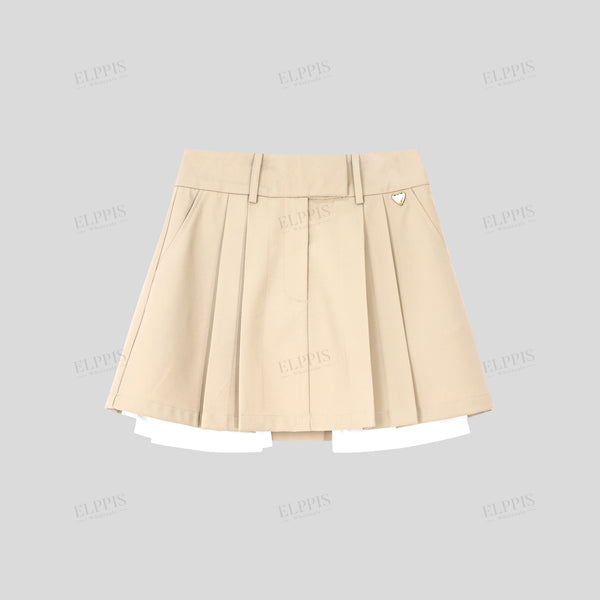 Color-Blocked Mini A-Line Skirt