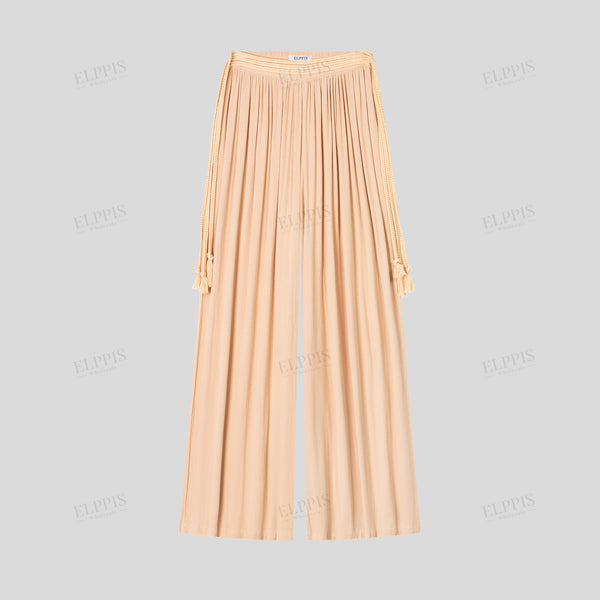 Vacation Style Braided Detail Long Pants