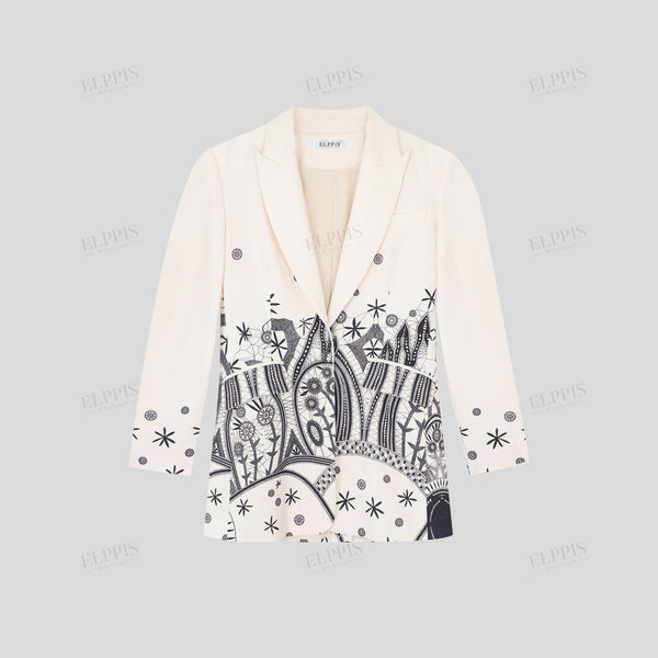Positioned Print Court Style Suit