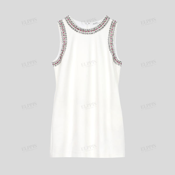 Beaded Chain Bodycon Midi Dress