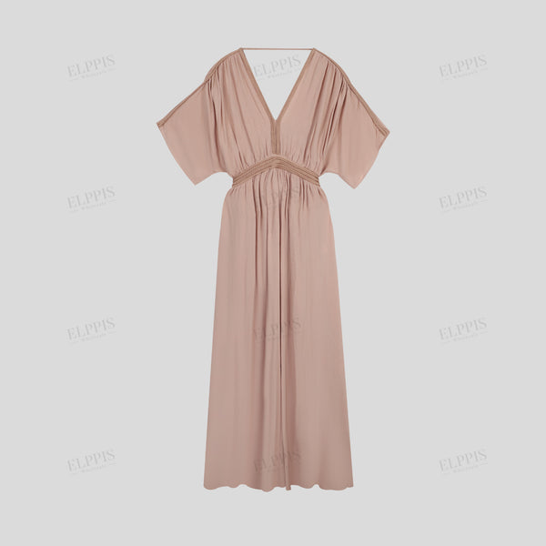 Rope X-line rayon maxi dress