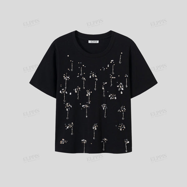 Heavy-duty handmade beaded T-shirt