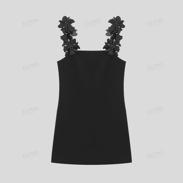 French 3D floral camisole dress