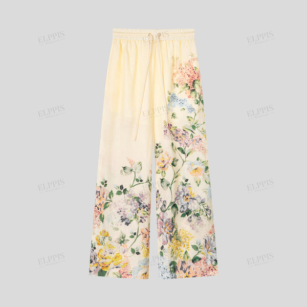 Vacation Romantic Floral Pants