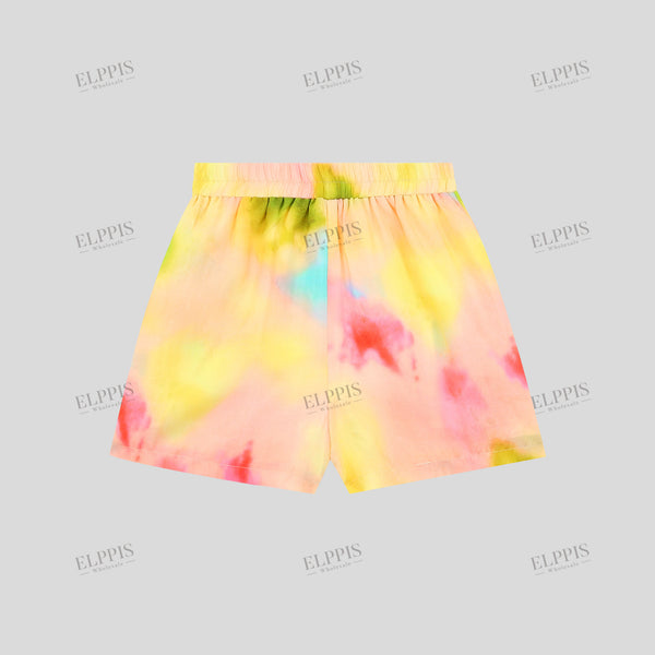 Loose-fitting digital print shorts